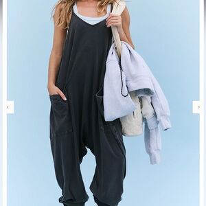 FP Movement by Free People Washed Black Hot Shot Onesie